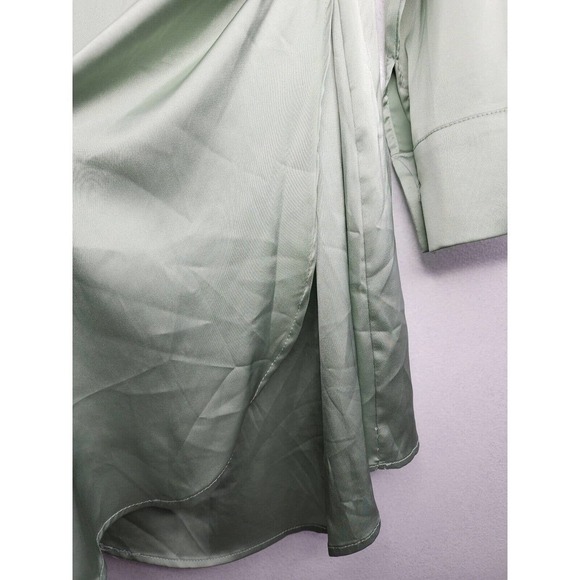 Dirty Martini Long Sleeve Pale Green Mini Dress by Cider Women's Size Large - Picture 6 of 11